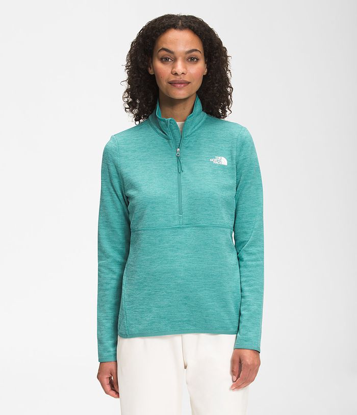 Pullover The North Face Mujer Canyonlands ¼ Zip Verde - Peru 07842VLWR